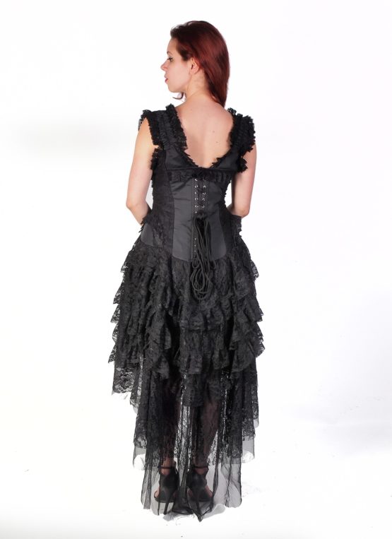 black gothic lace dress