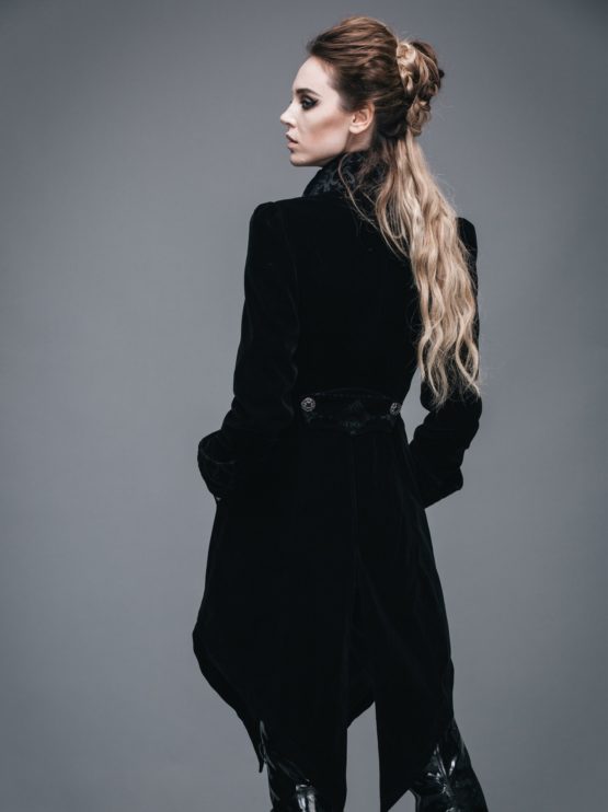 vintage black gothic swallow tail jacket