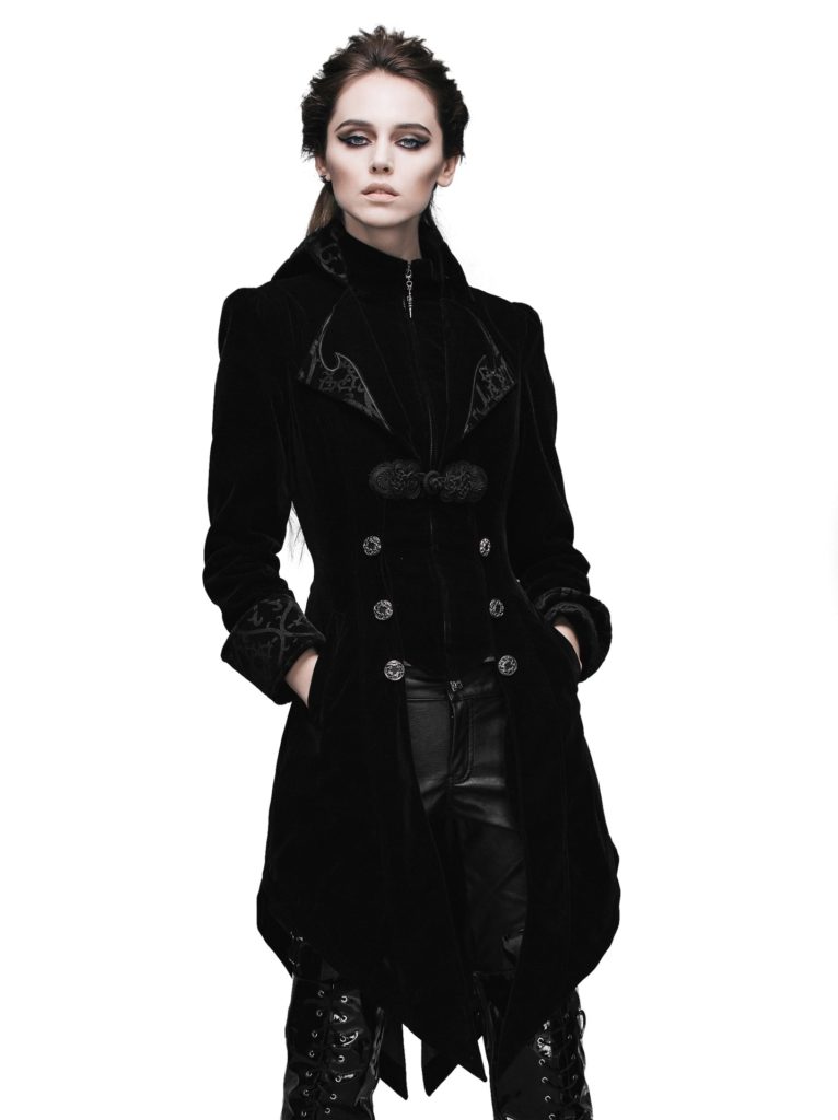 black vintage gothic Swallow Tail Jacket