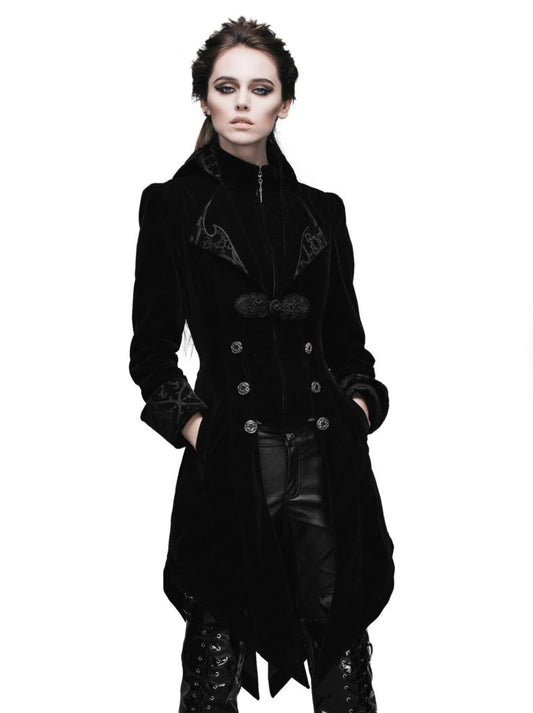 black vintage gothic Swallow Tail Jacket