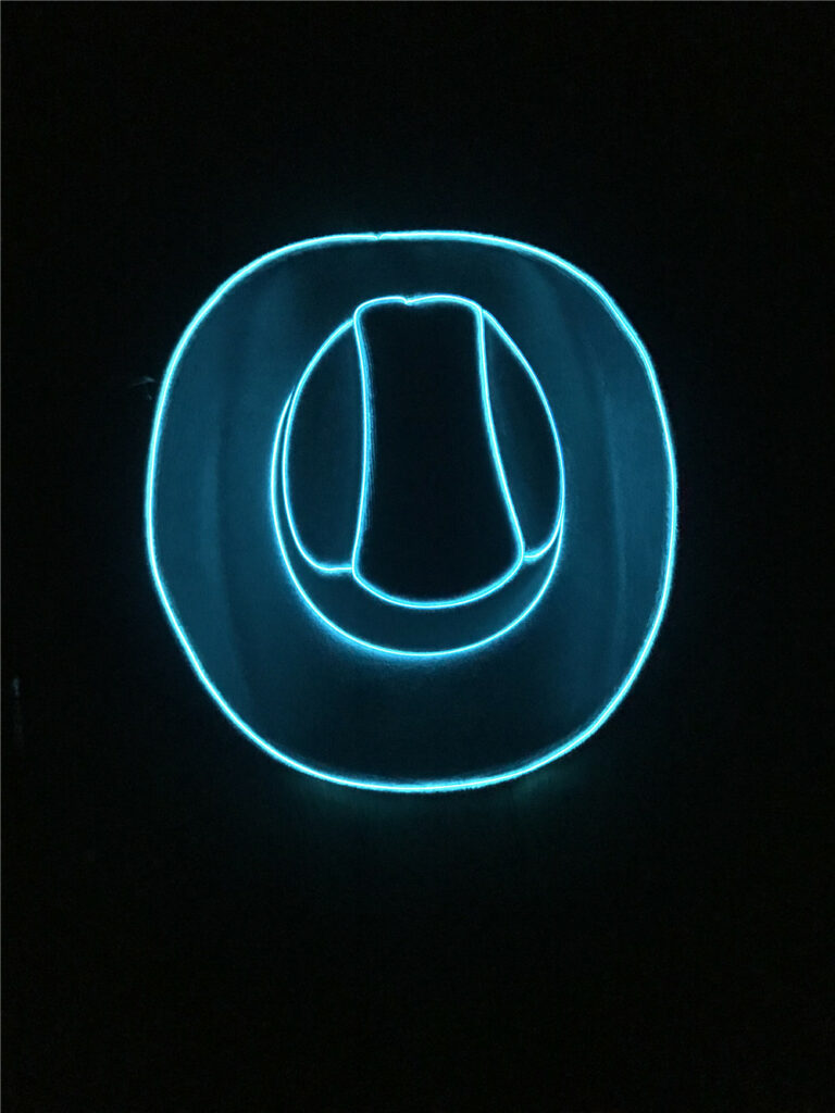 LED cowboy hat turquoise