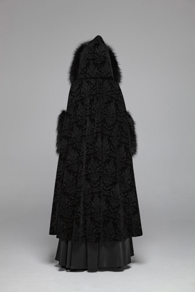 gorgeous gothic cloak back view