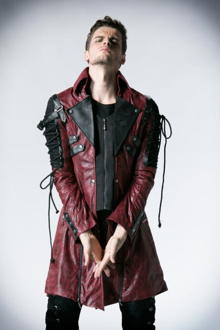 red mens punk gothic jacket